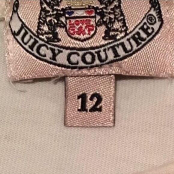 Juicy Couture Girls 'Blue Ribbon Couture' Long Sleeve T-Shirt Size 12 - Picture 3 of 3